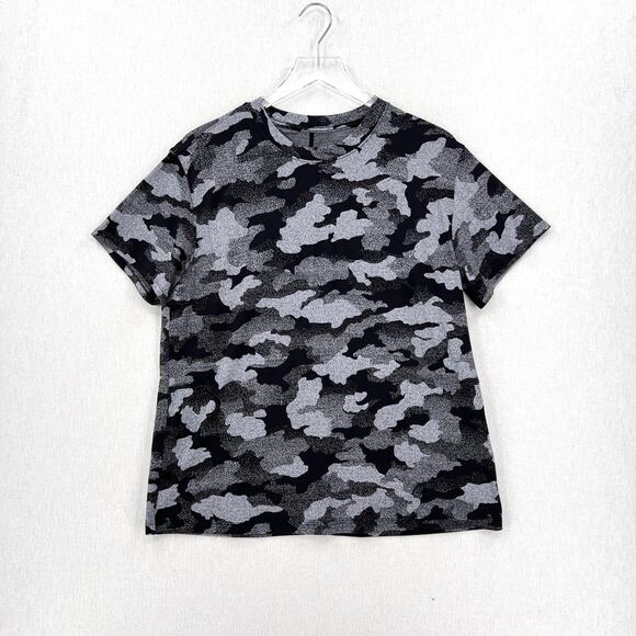 LULULEMON All Yours Short Sleeve Training Tee Womens 8 Black Gray Camo Print - Picture 4 of 16